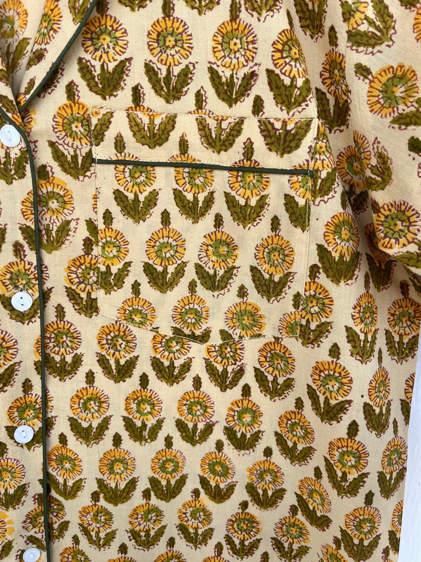 Floral Printed Co Ord Set | Handmade Summer Night Suit | Women Cotton Pajama Set