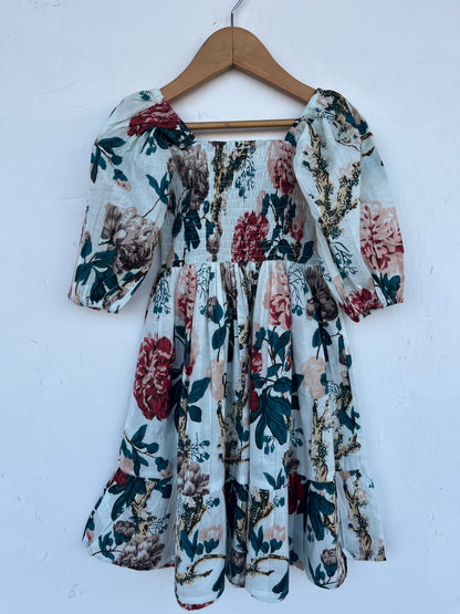 Kids Cotton Floral Maxi Dress | Summer Lightweight Kid Dress