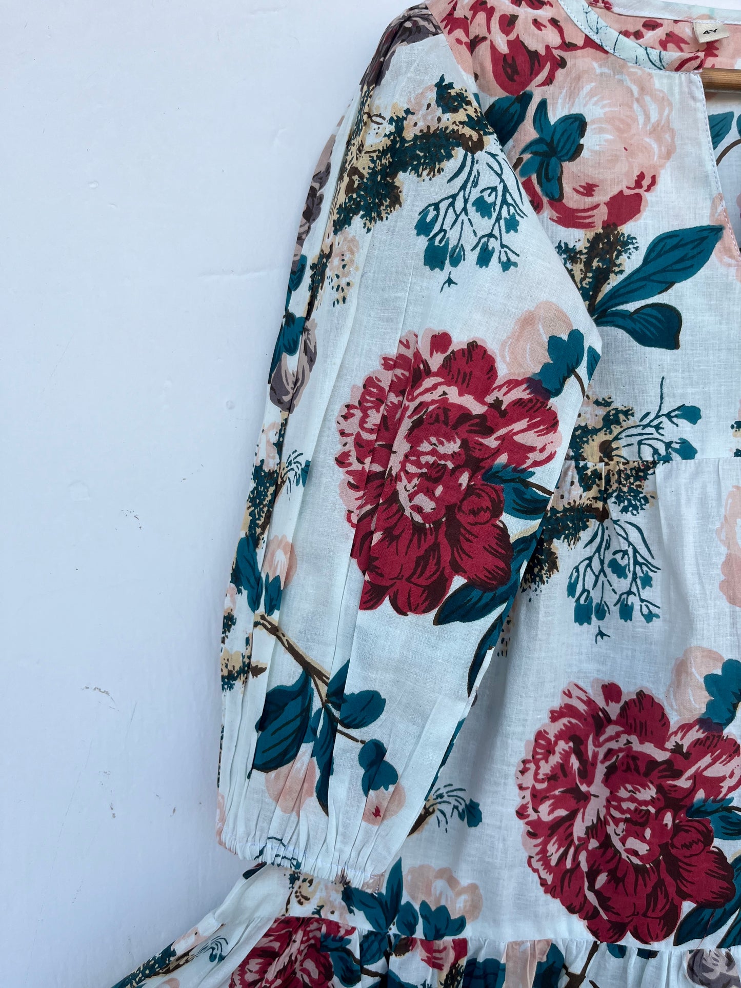 White Floral Baby Girl Dress | Pure Cotton Kids Maxi | Toddler Outfit