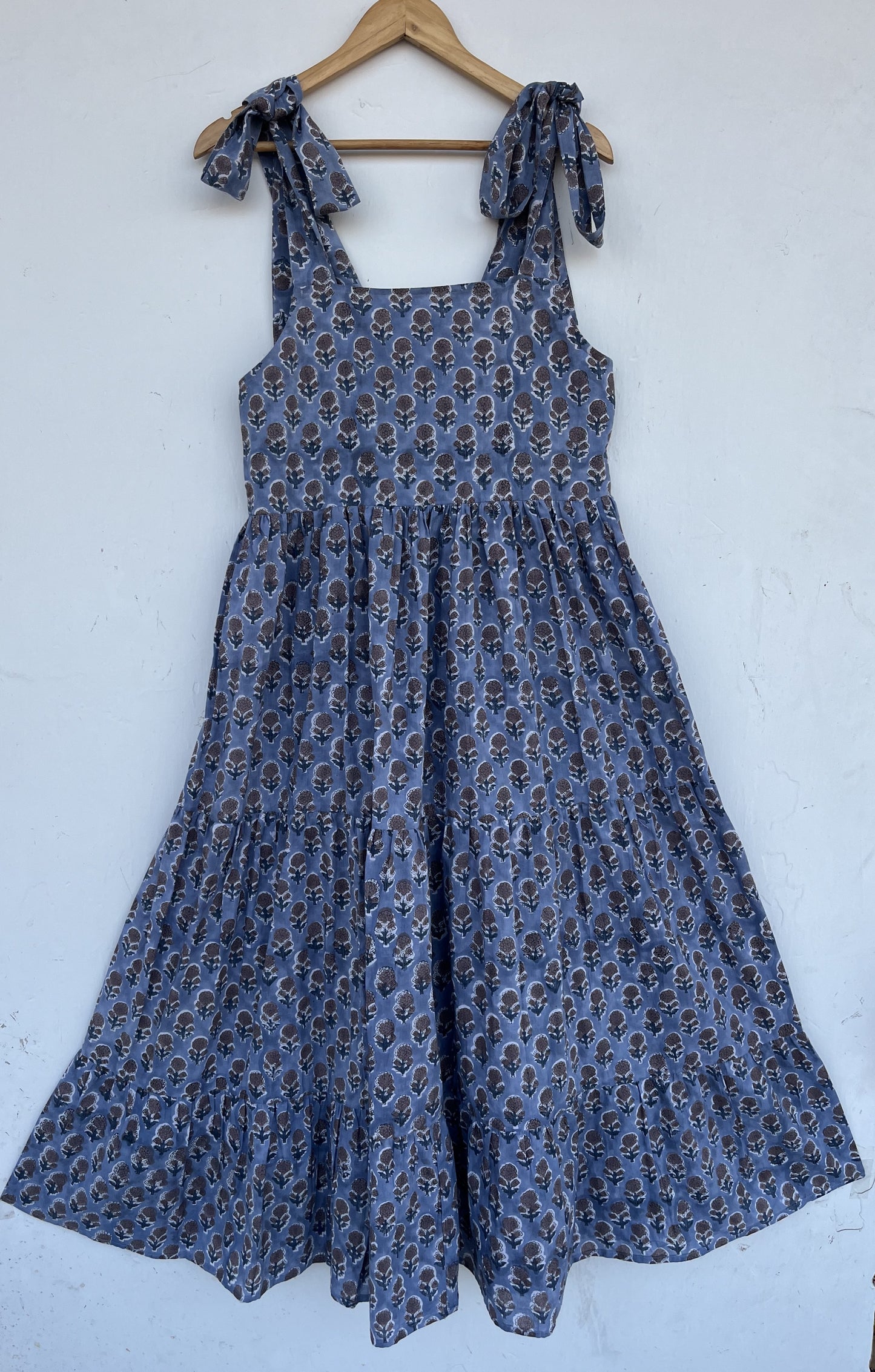 Boho Tie Strap Floral Summer Dress | Womens Vacation Outfit | Printed Sundress