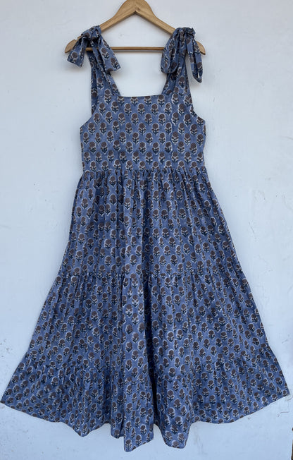 Boho Tie Strap Floral Summer Dress | Womens Vacation Outfit | Printed Sundress