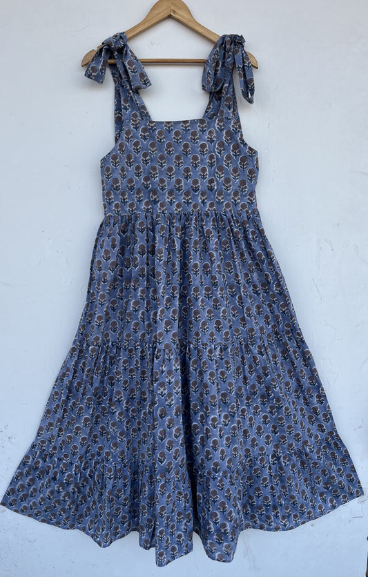 Boho Tie Strap Floral Summer Dress | Womens Vacation Outfit | Printed Sundress