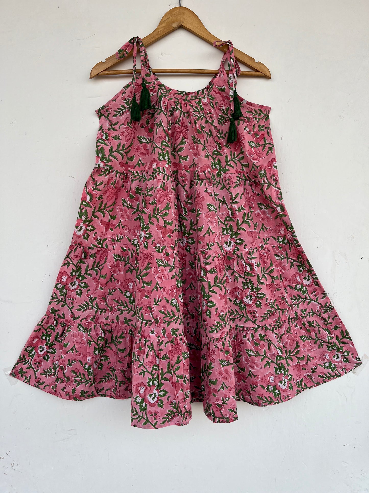 Pink Floral Kids Strap Dress | Beach Dress Girls | Boho Toddler Dresses