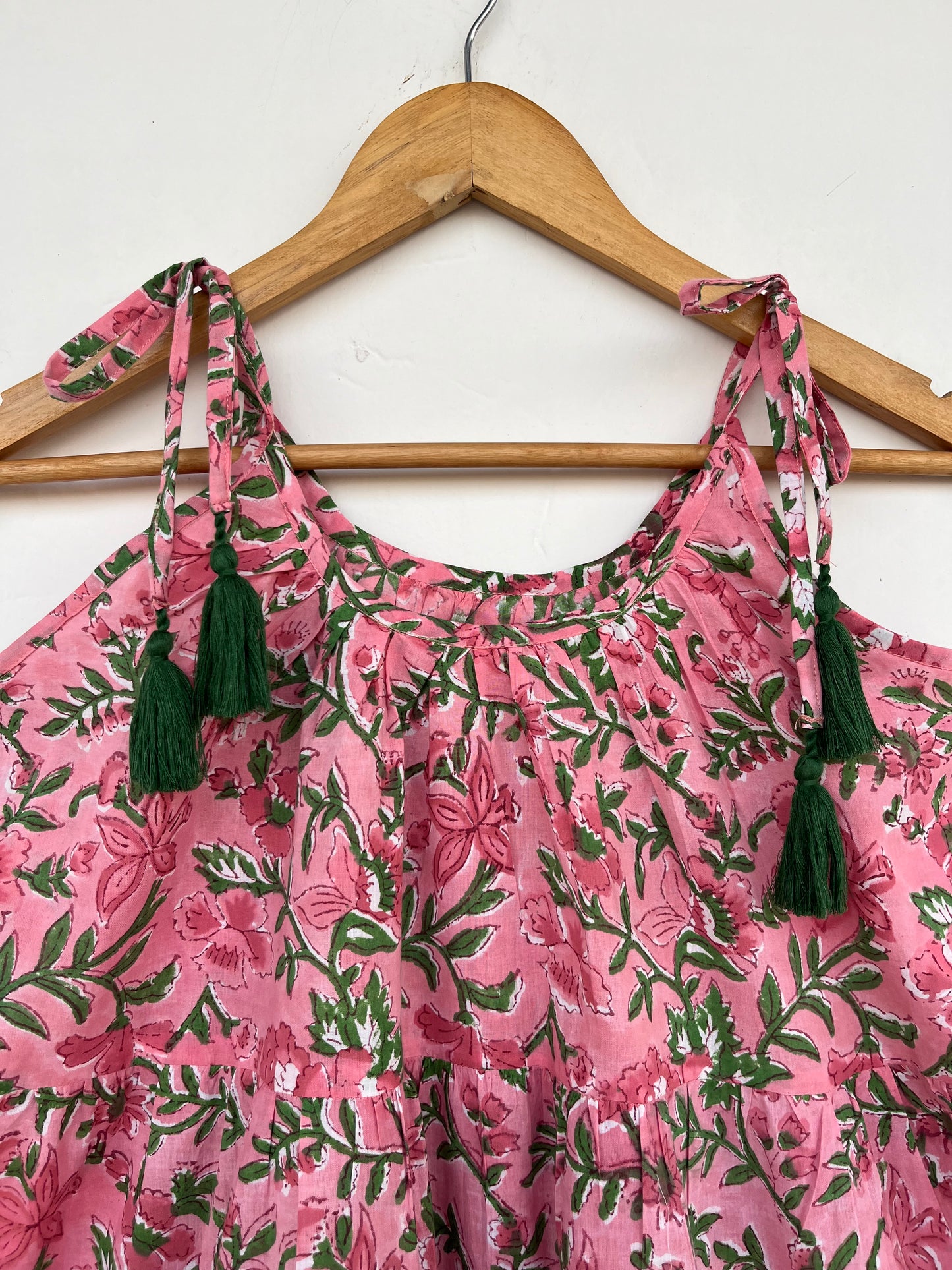 Pink Floral Kids Strap Dress | Beach Dress Girls | Boho Toddler Dresses