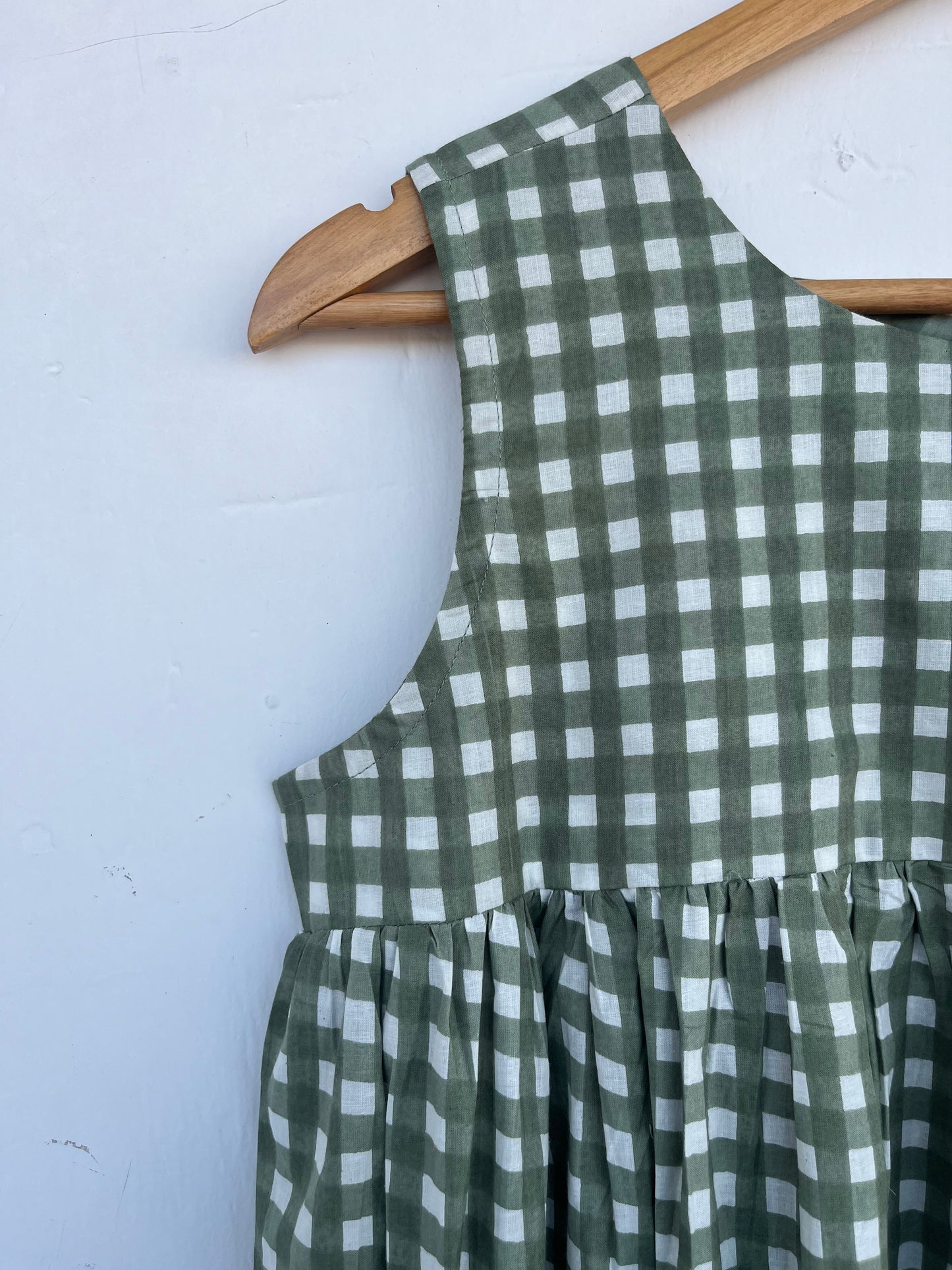 Sleeveless A Line Cotton Dress | Minimalist Summer Wear | Vintage Outfit