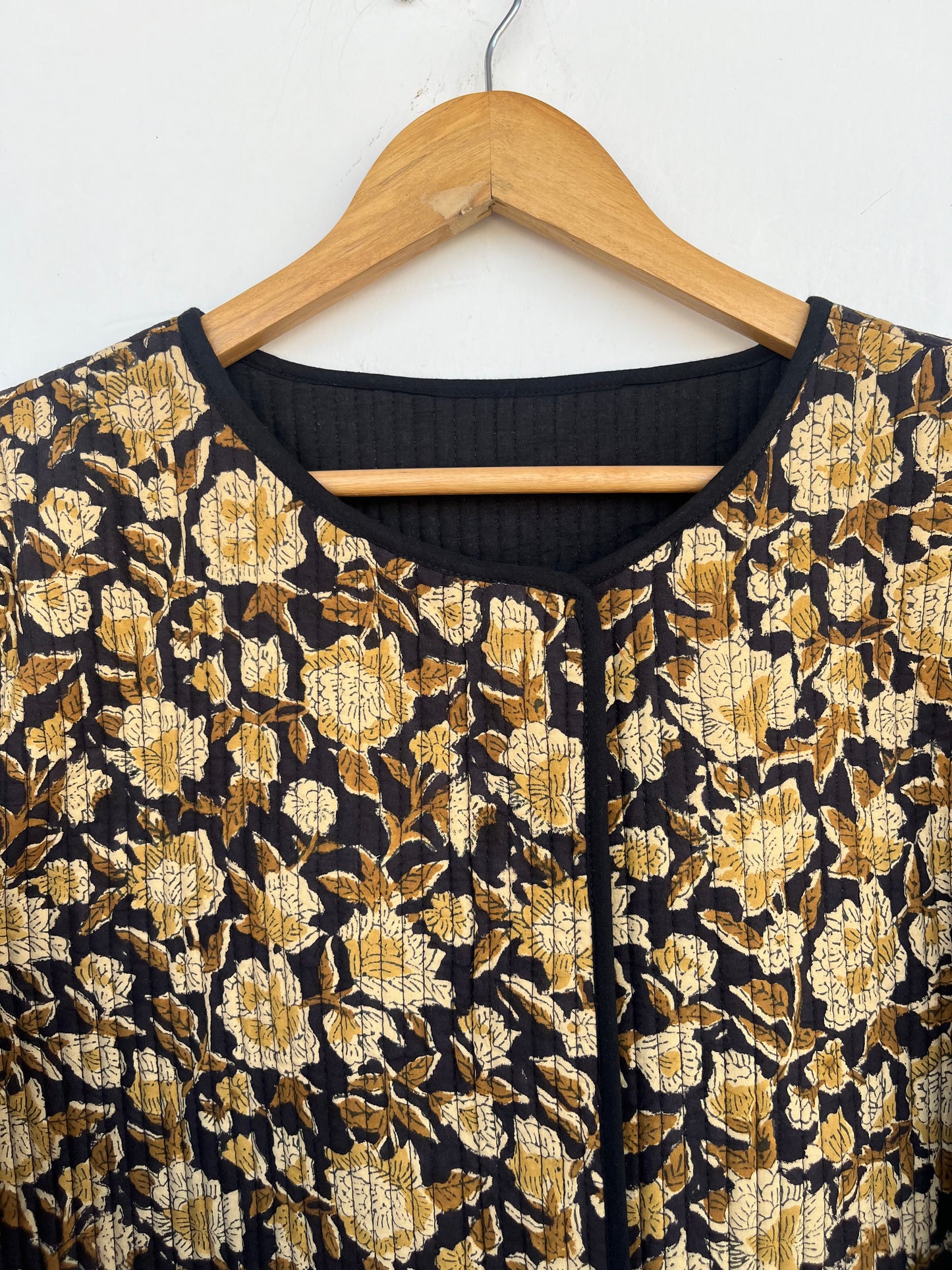 Quilted Floral Cotton Jacket for Women | Lightweight Coat | Boho Fall Jacket