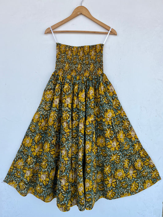 Long Cotton Maxi Skirt Women | Flared A Line Long Skirt | Gypsy Outfit