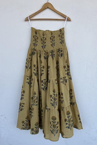 Long Flared Boho Skirt Women | Beach Vacation Wear | Summer Cotton Dress