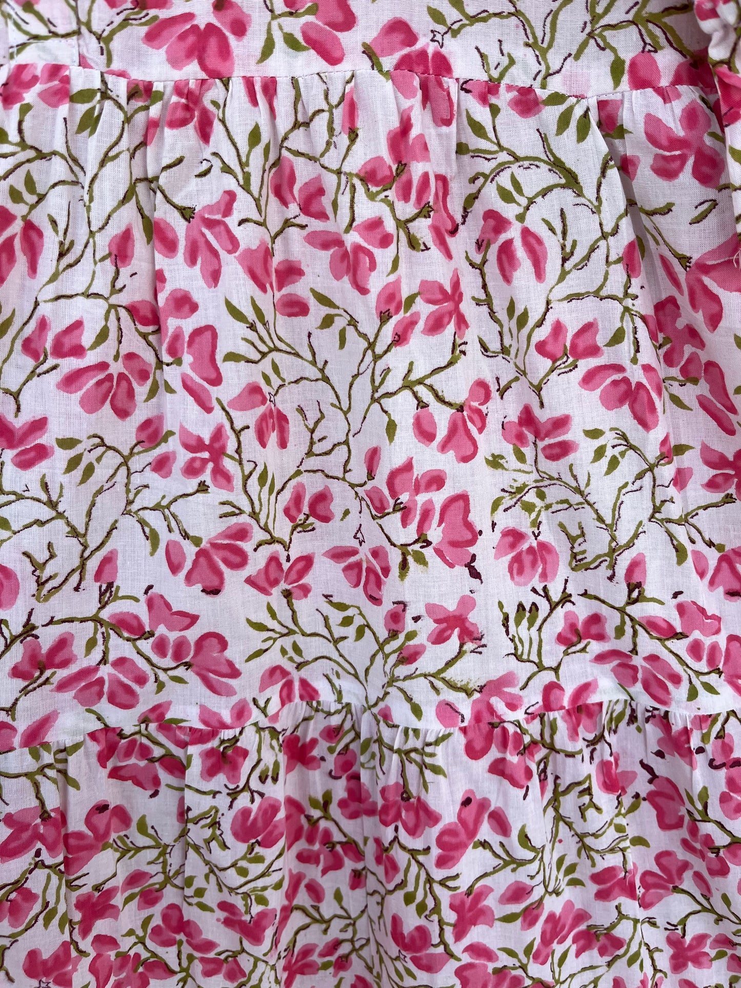 Pink Floral Comfy Fit Summer Dress | Lightweight Long Maxi | Boho Wear