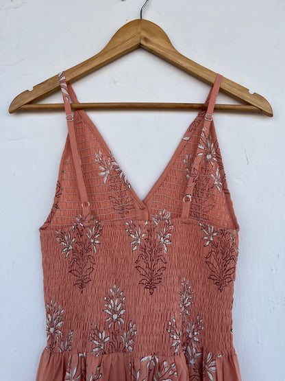 V Neck Flowy Summer Dress | Handmade Cotton Minimalist Maxi | Resort Wear