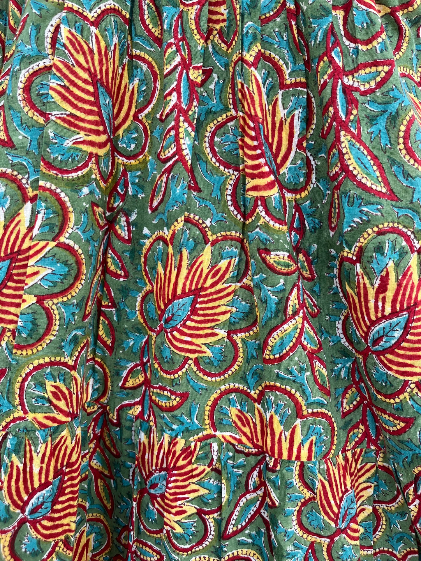 Hand Block Printed Floral Summer Maxi | Pure Cotton Long Boho Dress