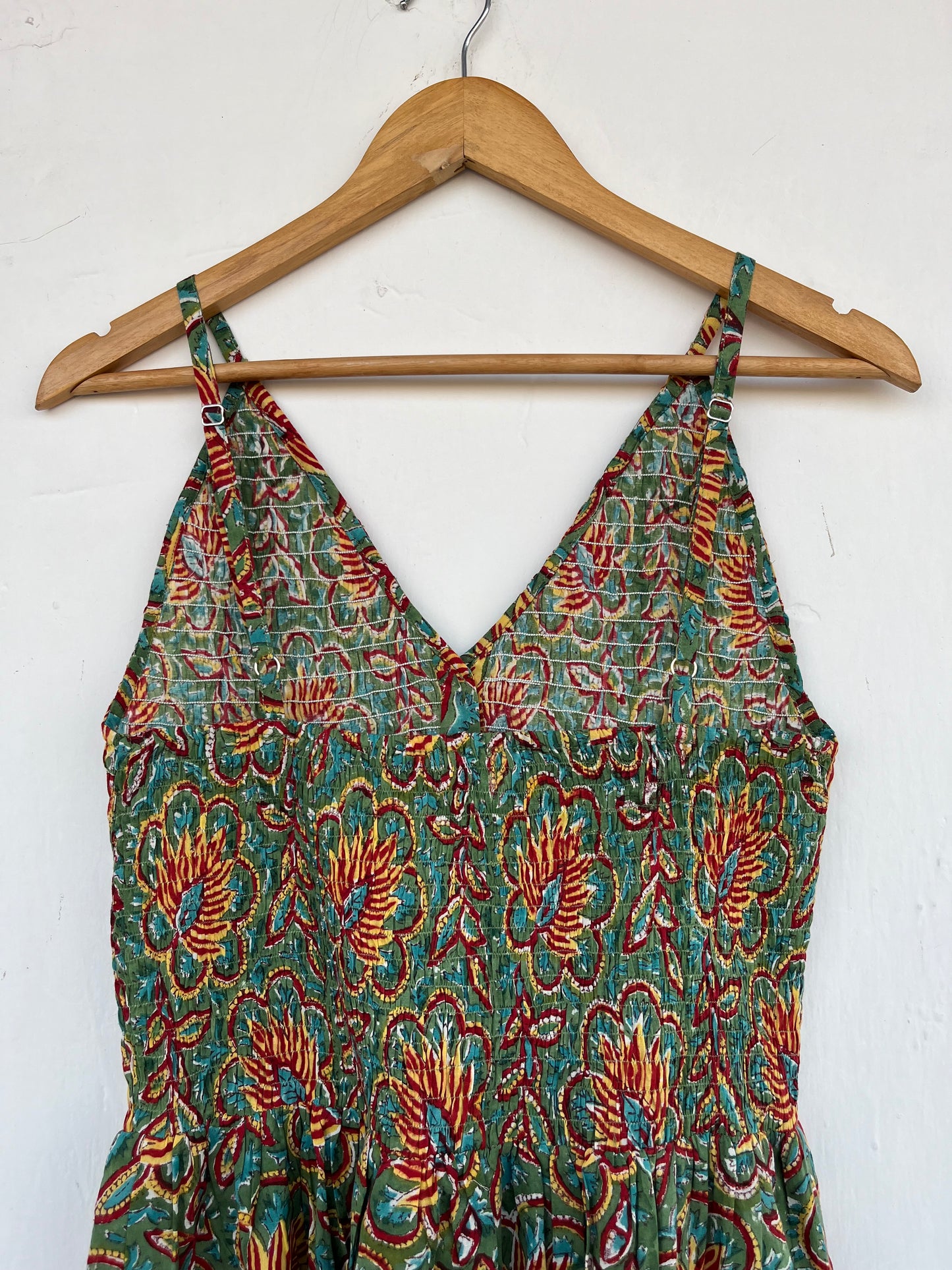 Hand Block Printed Floral Summer Maxi | Pure Cotton Long Boho Dress