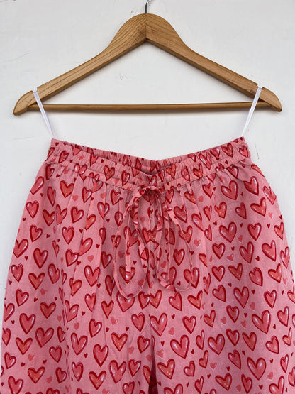 Pink Pajama Set | Cozy Nightwear Women | Cotton Sleepwear | Honeymoon Wear