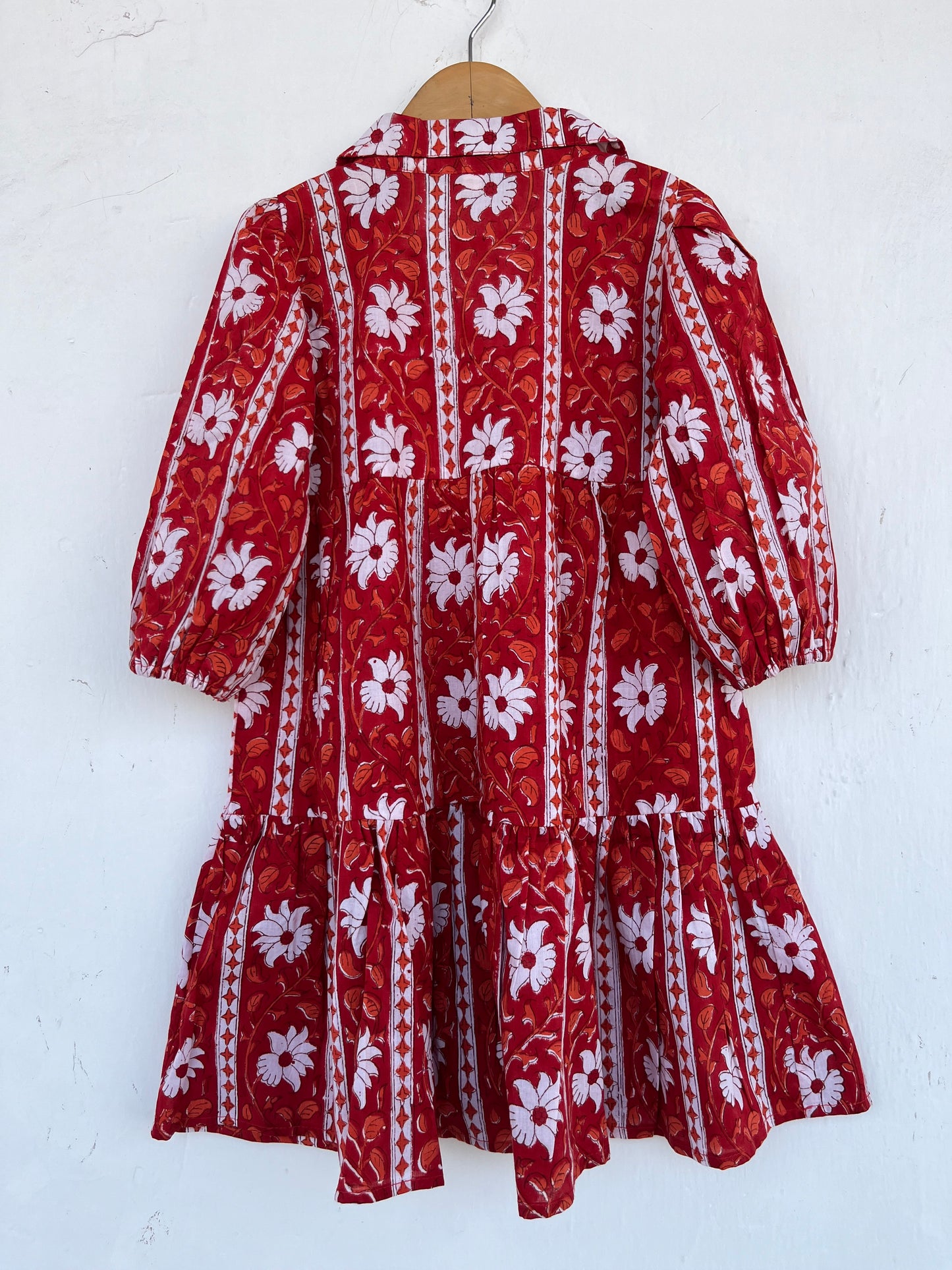 Red Floral Baby Girl Summer Dress | Pure Cotton Kids Maxi | Toddler Girl Outfit
