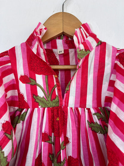 Baby Girl Pure Cotton Dress | Minimalist Kids Summer Wear | Kids Everyday Wear