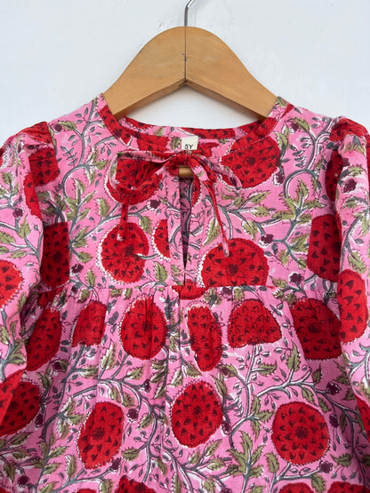 Pure Cotton Kids Summer Dress | Lightweight Girls Picnic Dress | Baby Girl Cute Dress