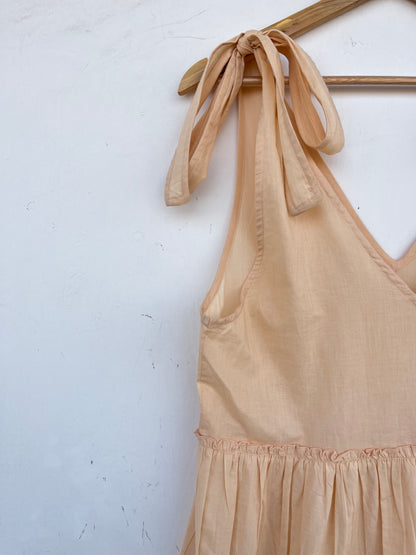 Tie Shoulder Strap Boho Summer Dress | Minimalist Beachwear | Picnic Holiday Dress