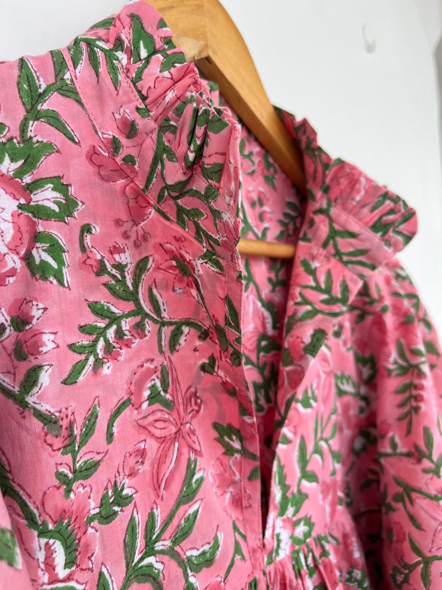 Womens Garden Party Dress | Boho Floral Summer Dress | Cotton Long Maxi