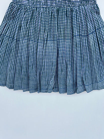 Blue Gingham Smocked Mini Skirt | Plaid Summer Skirt | Women Beachwear