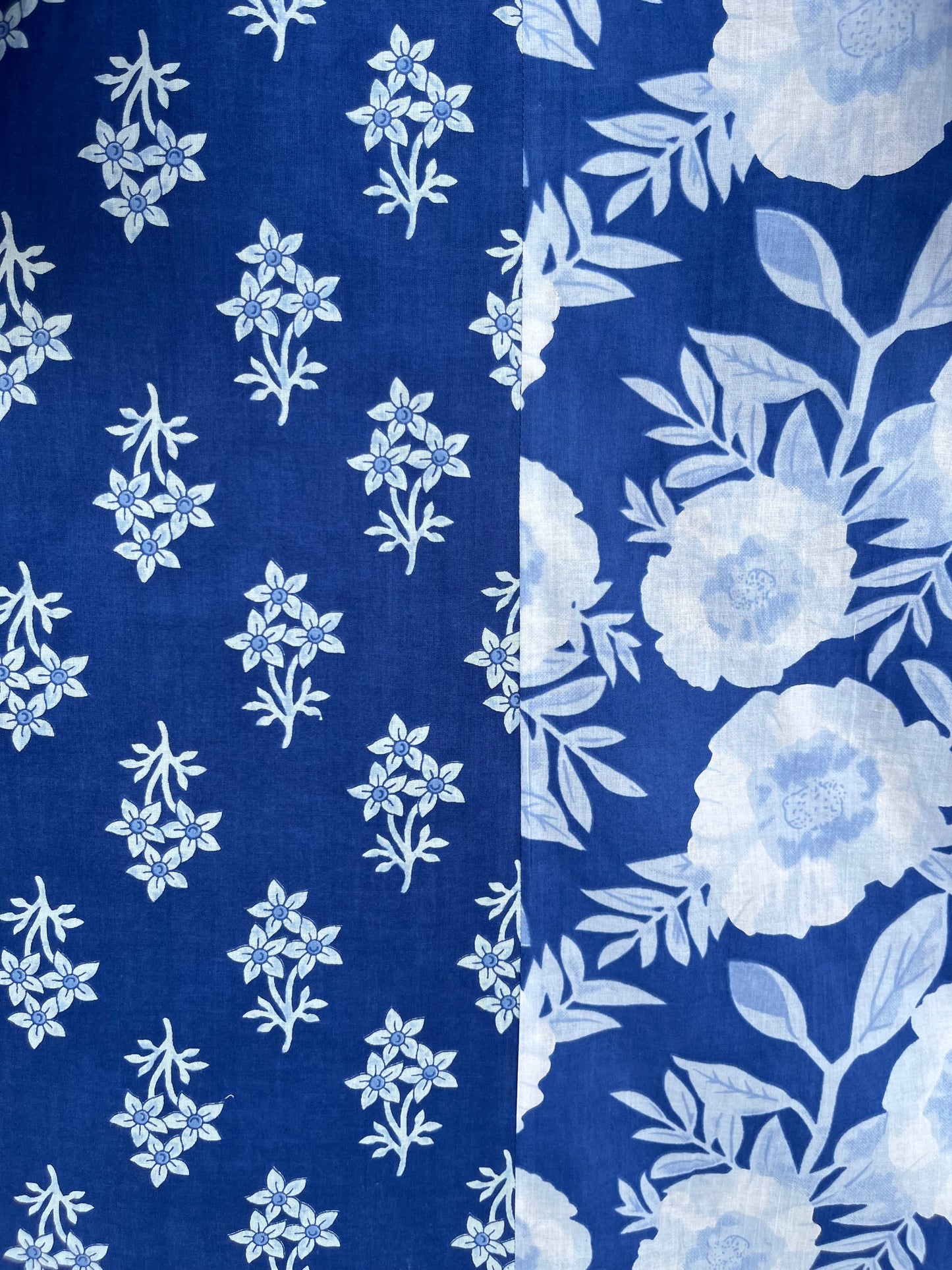 Blue White Floral Resort Vacation Dress | Loose Fit Long Maxi | Summer Boho Outfit