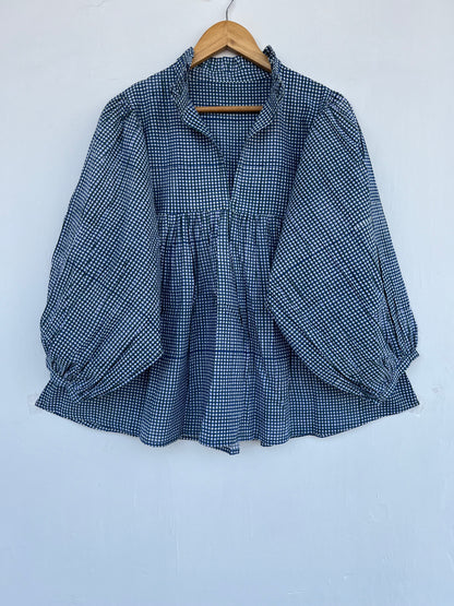 Womens Summer Comfy Blouse | Loose Fit Cotton Tunic | Casual Ladies Top