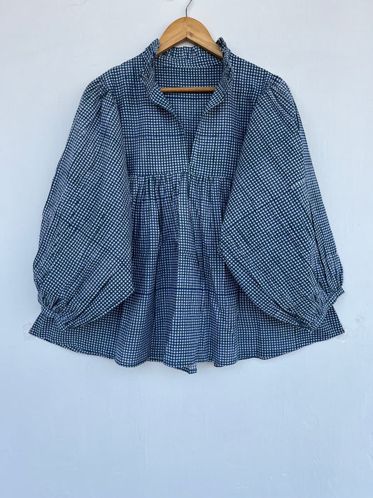 Womens Summer Comfy Blouse | Loose Fit Cotton Tunic | Casual Ladies Top