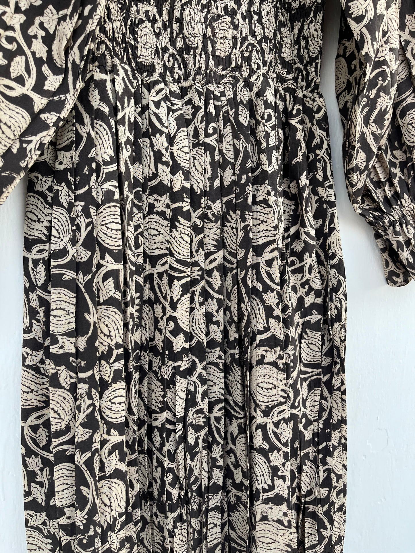 Black Floral Ruffle Sleeve Partywear Women Dress | Bohemian Maxi Dress