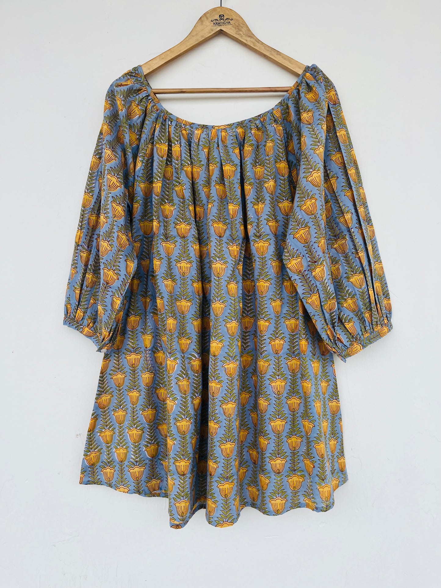 Summer Cotton Long Maxi Dress With Gathers