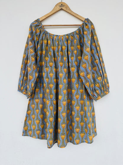 Summer Cotton Long Maxi Dress With Gathers