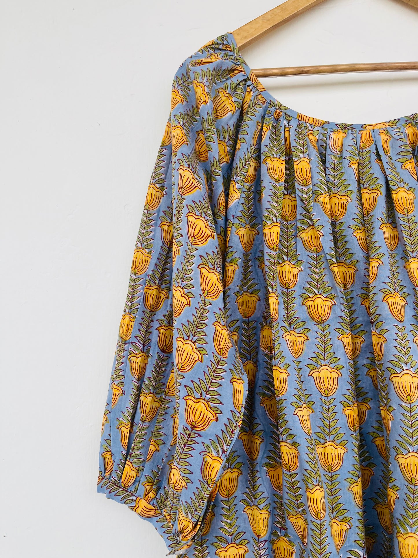 Summer Cotton Long Maxi Dress With Gathers