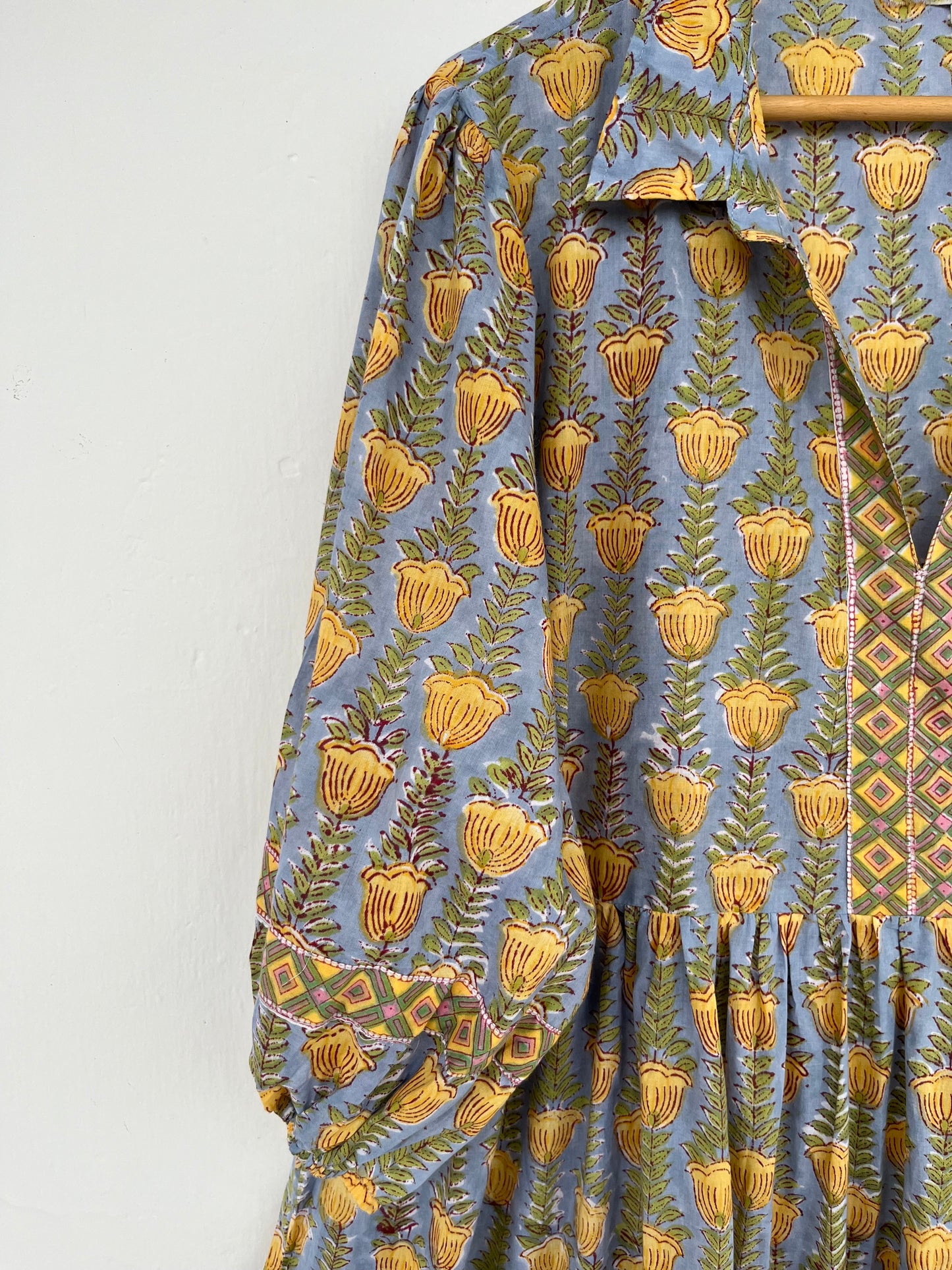Yellow Floral Tiered Maxi Dress | Ethnic Women Wear
