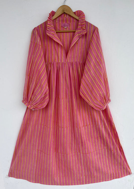 Loose Fit Pure Cotton Vacation Dress | Modest Lightweight Summer Wear