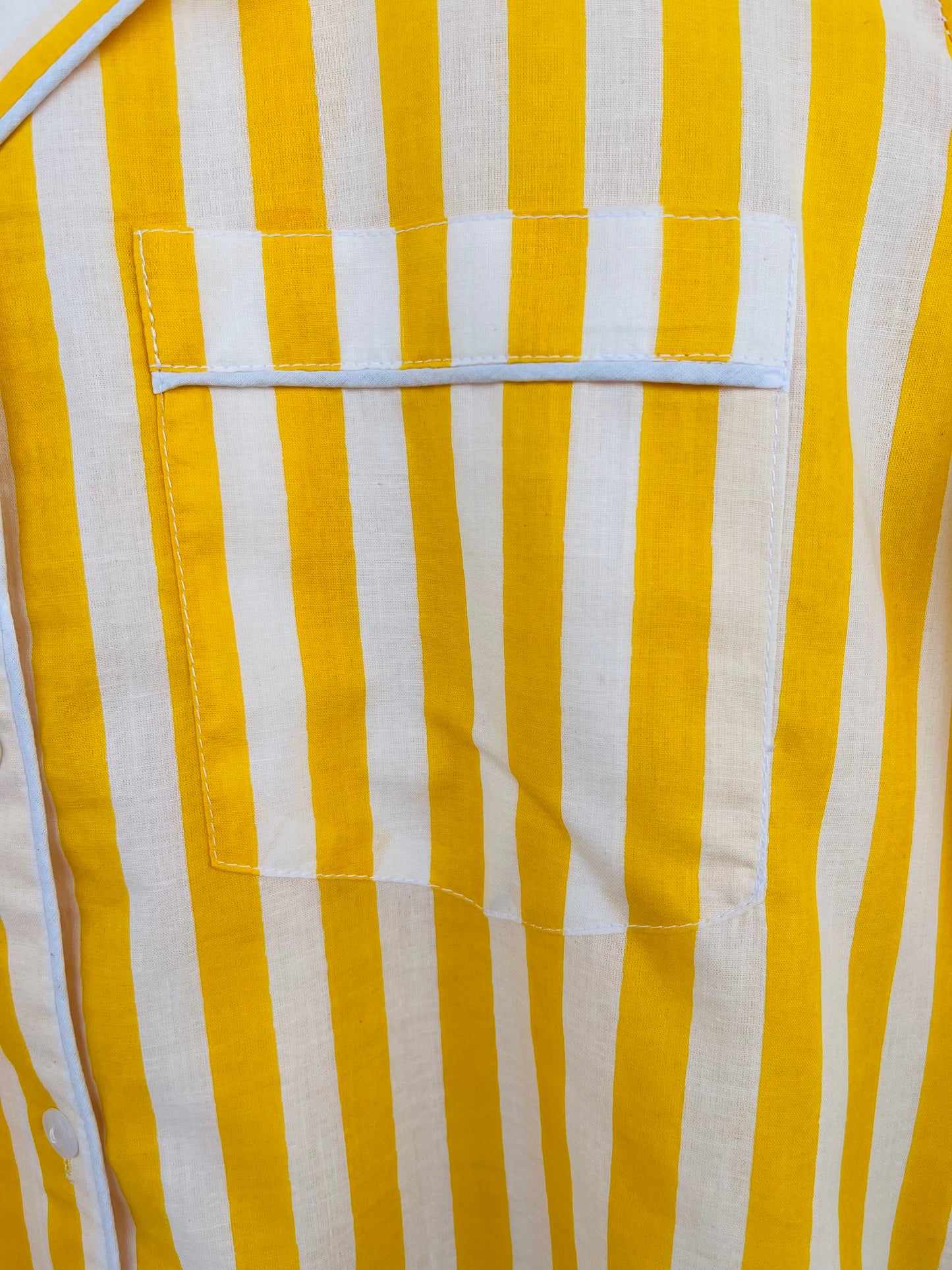Yellow Striped Cotton Pajama Set for Women | Sleepwear Set | Sleepwear Set Night Suit