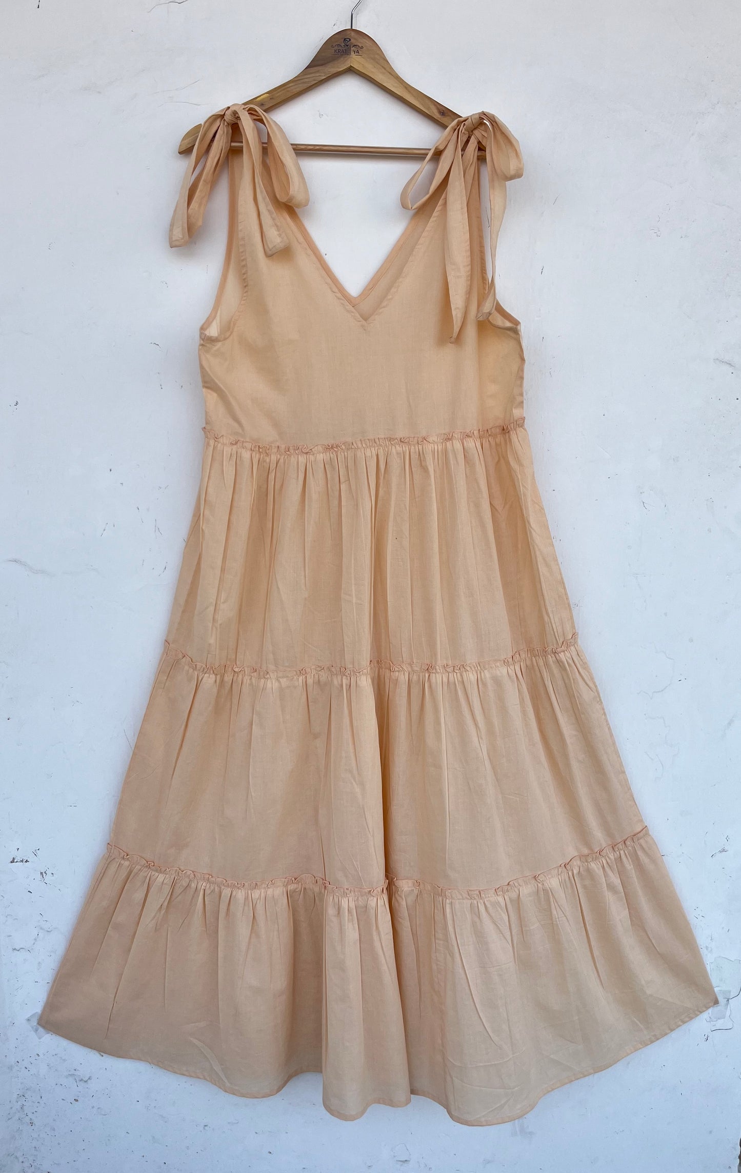 Tie Shoulder Strap Boho Summer Dress | Minimalist Beachwear | Picnic Holiday Dress