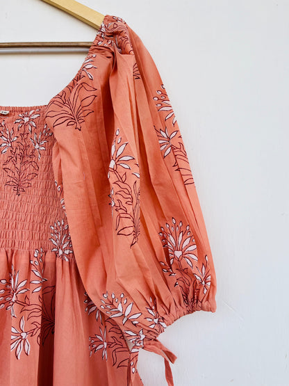 Summer Cottagecore Smocked Boho Dress for Women