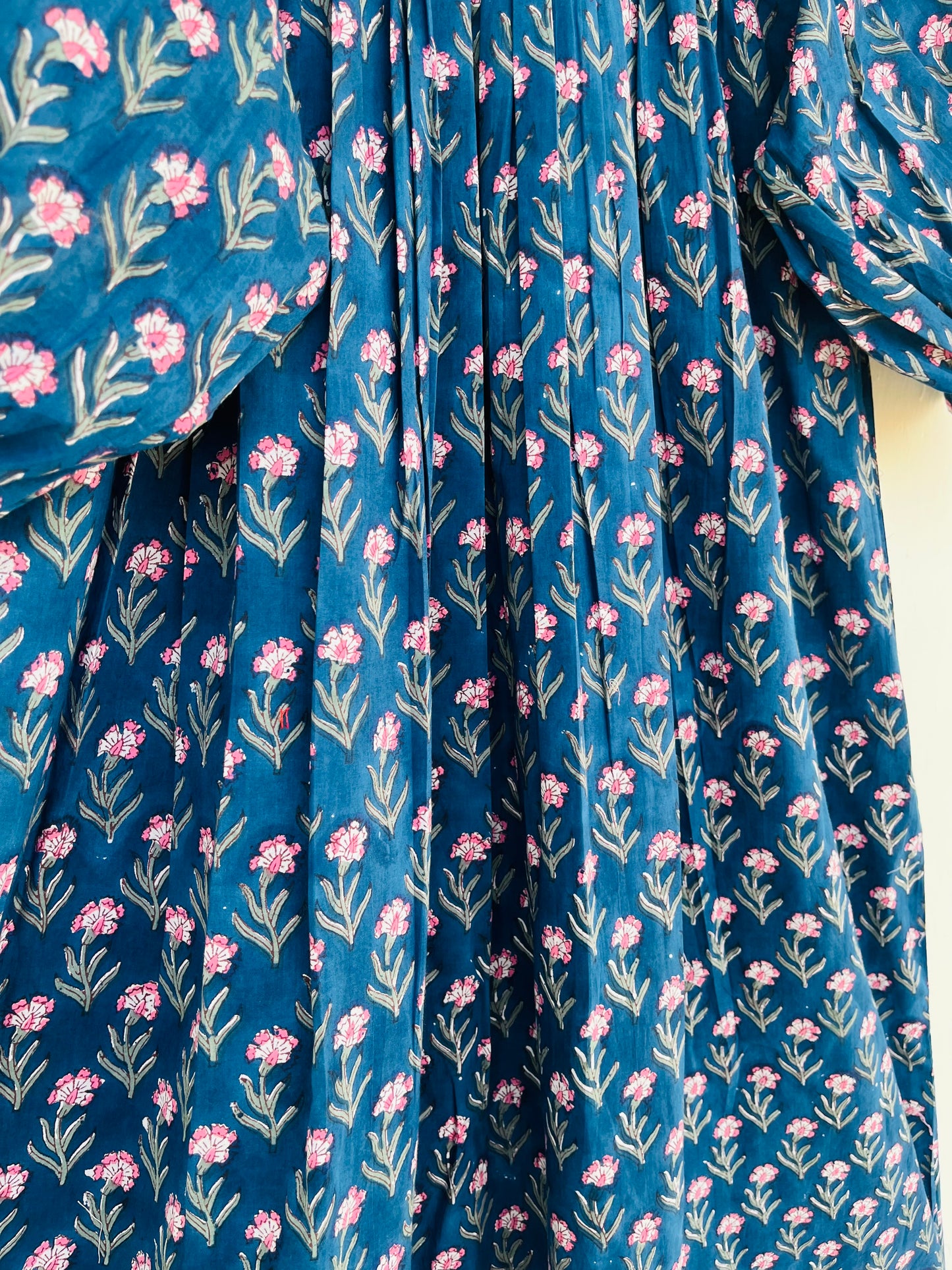 Cotton Maxi Dress For Summer With Frill Collar