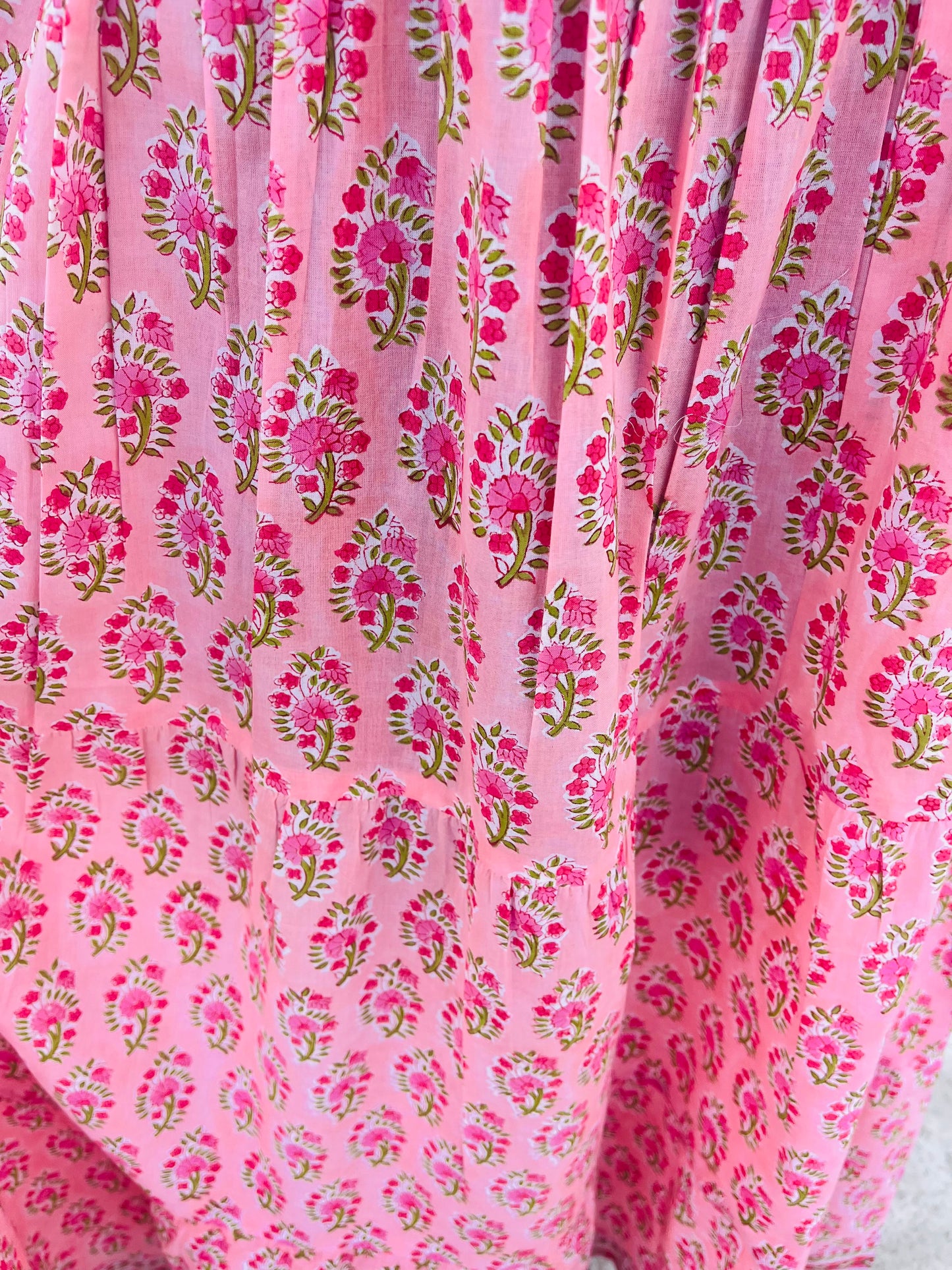 Pink Floral Spaghetti Strap Maxi Dress
