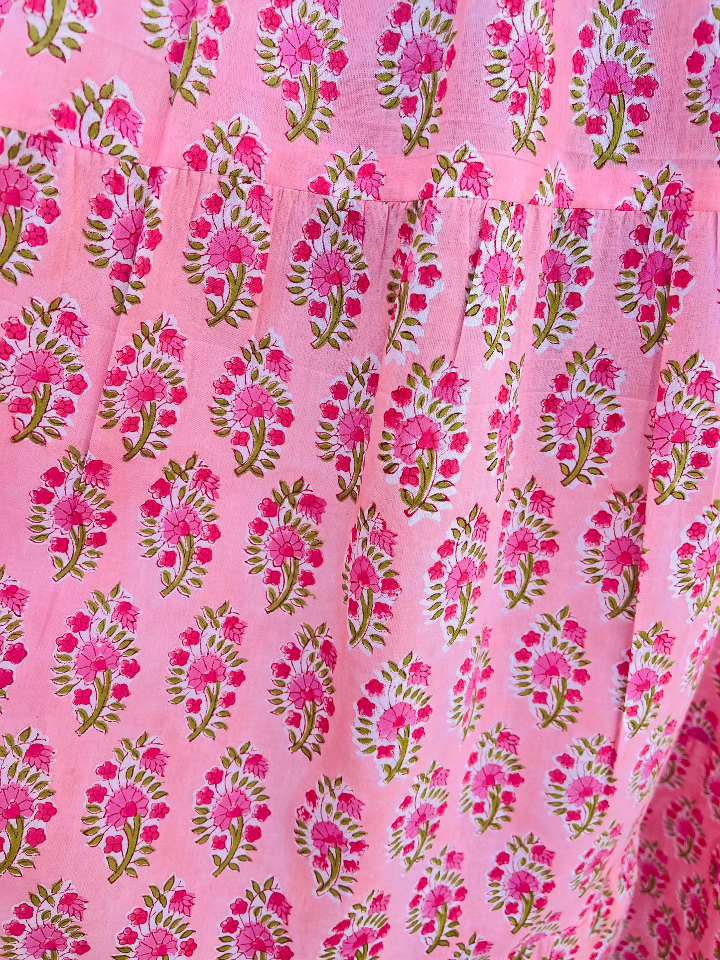 Pink Floral Spaghetti Strap Maxi Dress