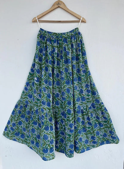 Cotton printed skirt, beautiful hand block printed long skirt, Floral Skirt