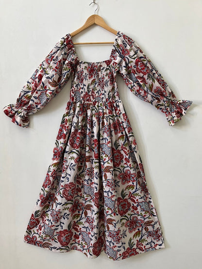 Hippie dress | hand block print dress | cotton long maxi