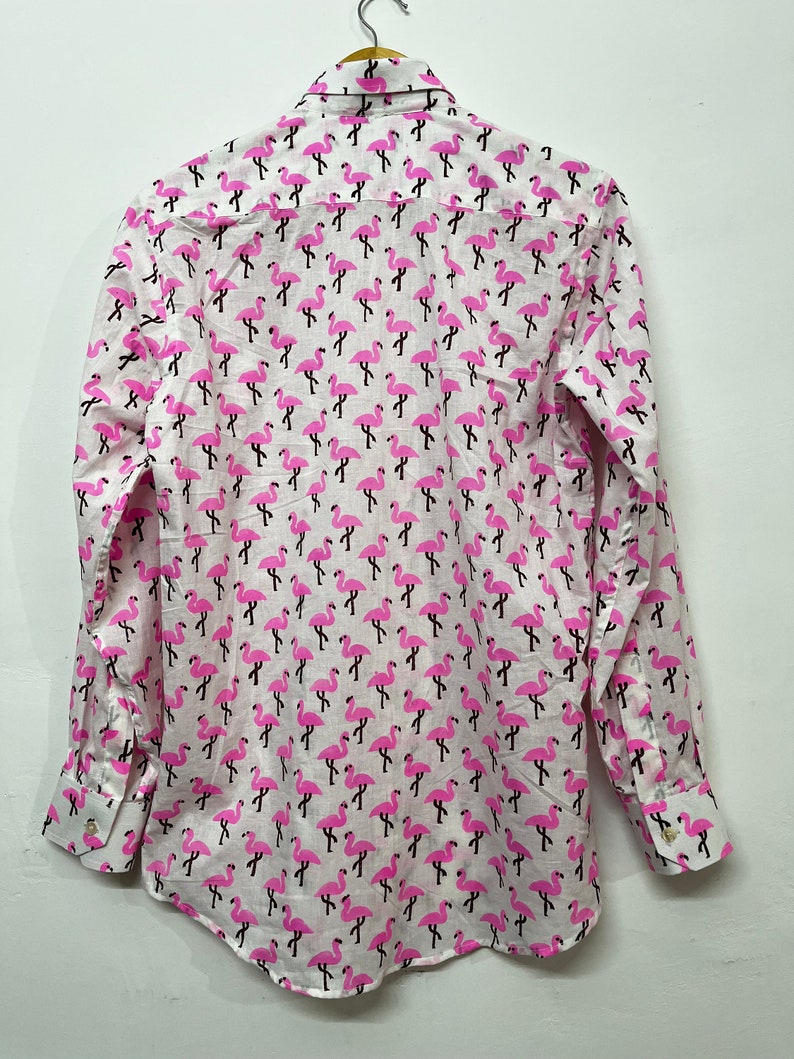 Pink neon cotton shirt | animal hand block printed shirt | neon animal print shirt | cotton unisex shirt