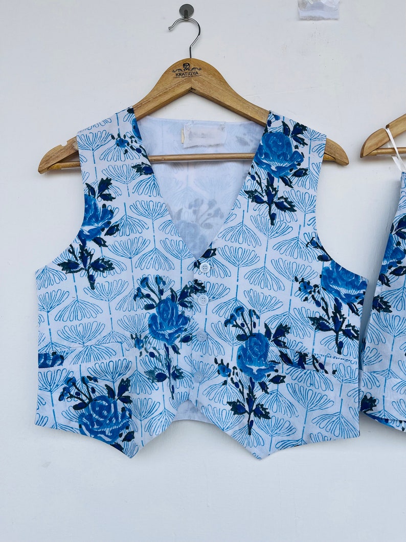 Cotton shorts and vest set | Cotton hand block print outfit | cotton vest set