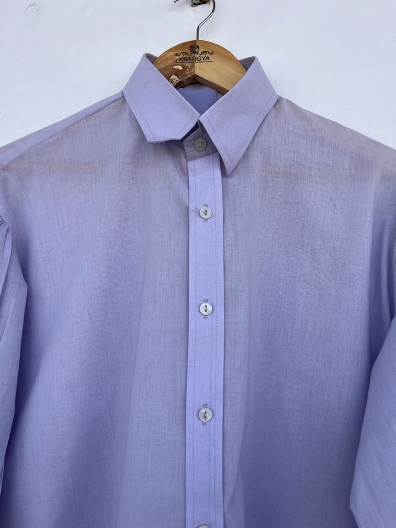 Lilac cotton shirts | long shirt dress | comfy shirts | women's coverup shirts