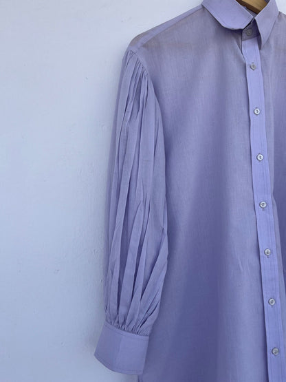 Lilac cotton shirts | long shirt dress | comfy shirts | women's coverup shirts