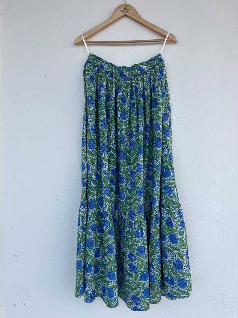 Cotton printed skirt, beautiful hand block printed long skirt, Floral Skirt