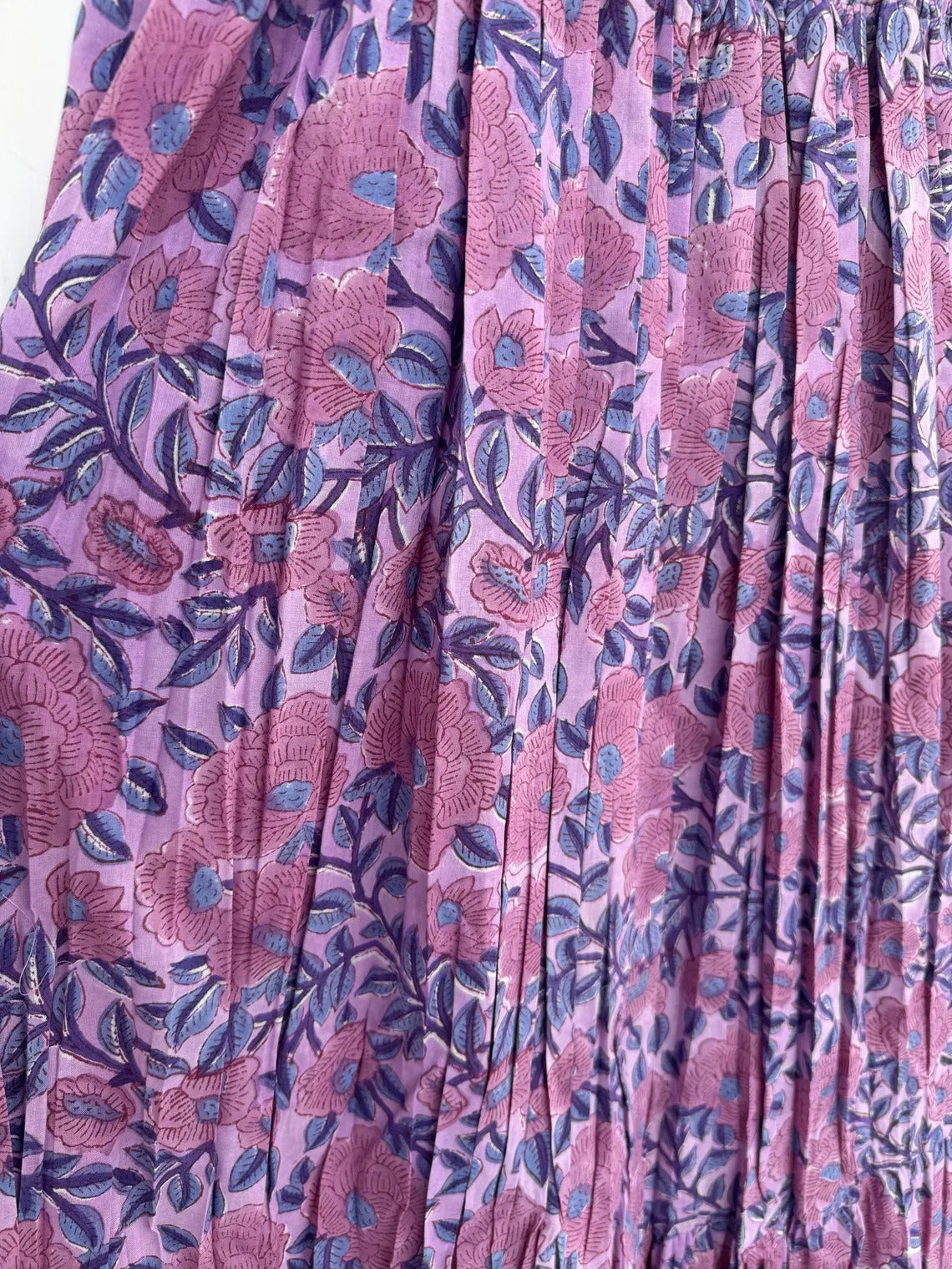 Purple Floral Cotton Dress | Women Partywear Outfit | Ladies Comfy Summer Maxi